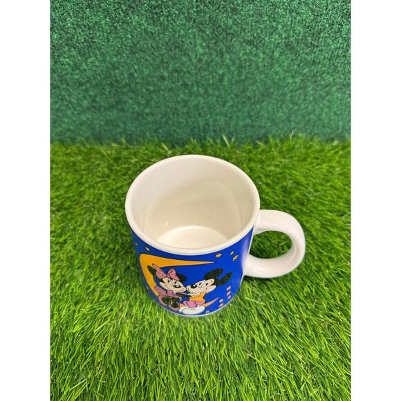 Vtg Applause Disney Mickey & Minnie Mouse On Moon Coffee Mug #5774 Starry Night - Picture 3 of 4
